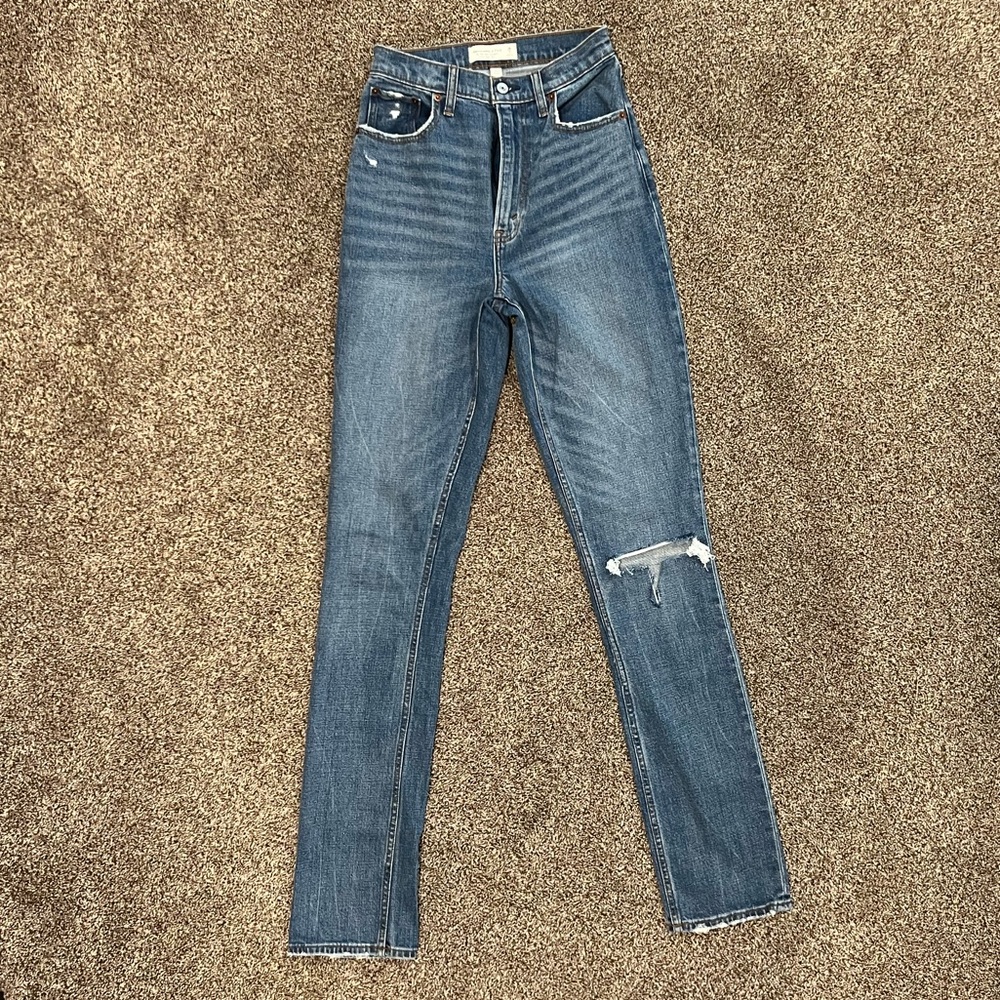 Abercrombie and Fitch 90s slim Street ultra high-rise curve love